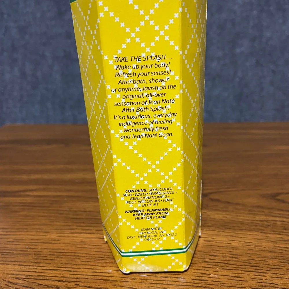 Jean Nate After Bath Splash by Revlon 8oz Vintage Friction Pour Le Bain Box NOS